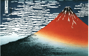 Red Fuji in Fine Weather, Hokusai